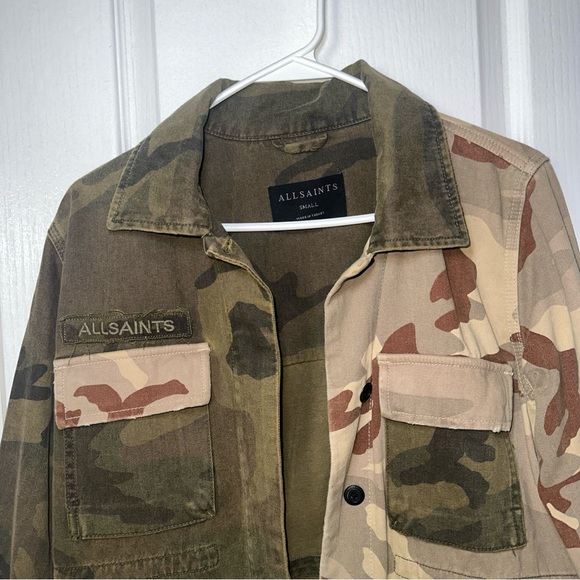 ALL SAINTS Camouflage Jacket Women's Small - Picture 4 of 15
